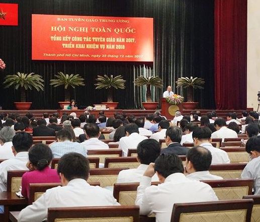 Hội nghị toàn quốc tổng kết công tác tuyên giáo năm 2017 và hoạch định công tác cho 2018, do Ban Tuyên giáo Trung ương tổ chức tại Sài Gòn ngày 25/12/2017.